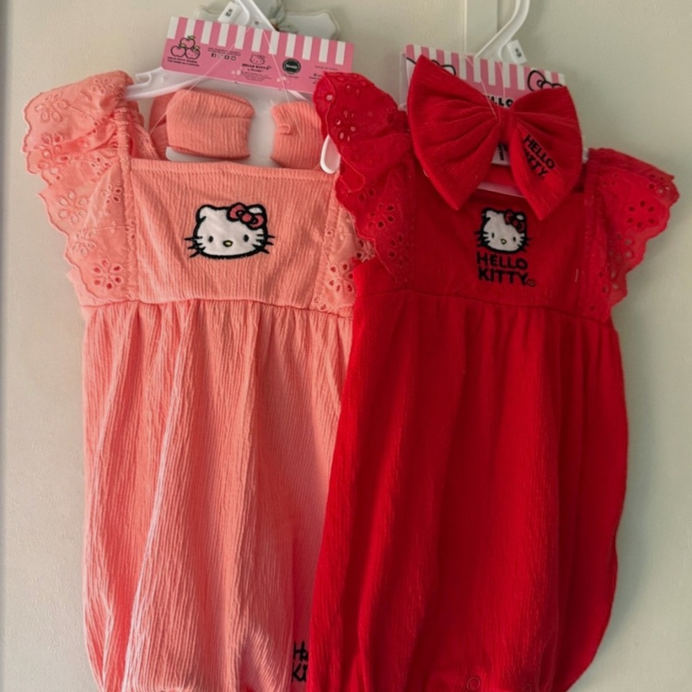 Hello Kitty 6 month NWT Romper bundle